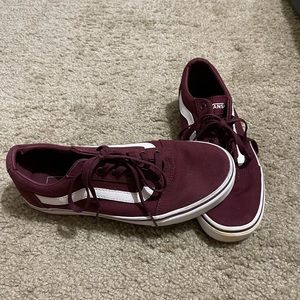 Womens Burgundy vans size 9.5